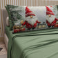 Draps de Noël en coton, parure de lit avec taies d'oreiller en impression numérique Gnome 02