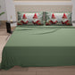 Draps de Noël en coton, parure de lit avec taies d'oreiller en impression numérique Gnome 02