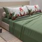 Draps de Noël en coton, parure de lit avec taies d'oreiller en impression numérique Gnome 01