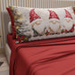 Draps de Noël en coton, parure de lit avec taies d'oreiller en impression numérique Gnome 03