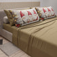 Draps de Noël en coton, parure de lit avec taies d'oreiller en impression numérique Gnome 03