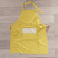 Tablier de Cuisine en Coton avec Dentelle Sangallo Jaune