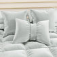 Sofa Cushions, Furnishing Cushions in Light Gray Bow Velvet 1pc