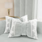 Cuscino Arredo Fiocco in Velluto e Balza con Pizzo Rebrodè 40x50 cm, Cuscino divano Grigio Chiaro By Sissy