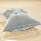 Sofa Cushions, Furnishing Cushions in Light Gray Bow Velvet 1pc