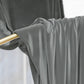 Tenda a Pannello in Velluto per Interni con Anelli, 140x280 cm, Grigio Scuro