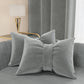 Cuscino Arredo Fiocco Velluto Grigio Scuro 40x50 cm Made in Italy | PETTI