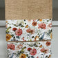 Serviette de Bain 1+1 avec Bordure en Impression Digitale Florale 06 Taupe
