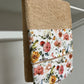 Serviette de Bain 1+1 avec Bordure en Impression Digitale Florale 06 Taupe