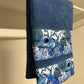 Serviette de bain 1+1 avec bordure en impression numérique Corail