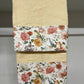 Serviette de Bain 1+1 avec Bordure en Impression Digitale Florale 06 Crème