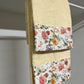 Serviette de Bain 1+1 avec Bordure en Impression Digitale Florale 06 Crème