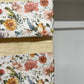 Serviette de Bain 1+1 avec Bordure en Impression Digitale Florale 06 Crème