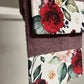 Serviette de Bain 1+1 avec Bordure en Impression Digitale Florale 07 Prune Maxi