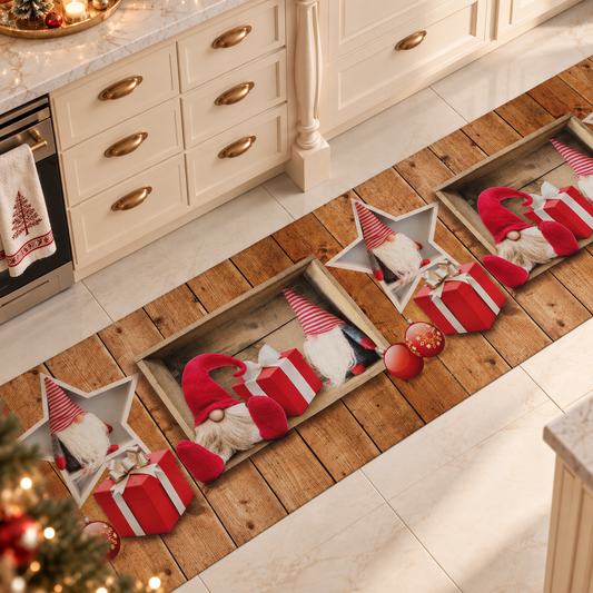 Non-slip Christmas Kitchen Rug Christmas Runner Washable Kitchen, Elf