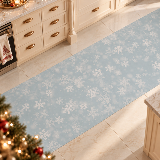 Tappeto Cucina Natalizio Antiscivolo Passatoia Natalizia Cucina lavabile Snow