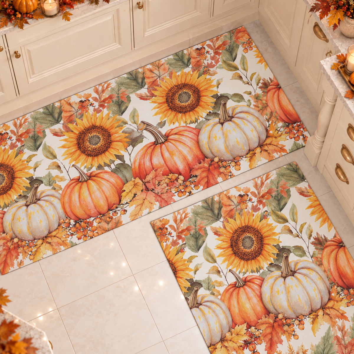 Tappeto Cucina Antiscivolo Passatoia Cucina lavabile, Cucina Pumpkin