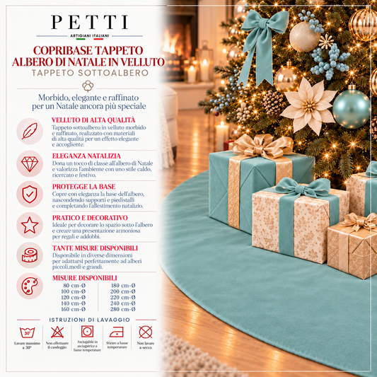 Copribase Tappeto Albero di Natale in Velluto Tiffany