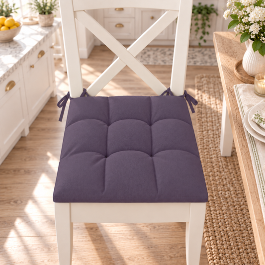 Coussins pour Chaises Housse de Chaise Shabby Chic Uni Mauve