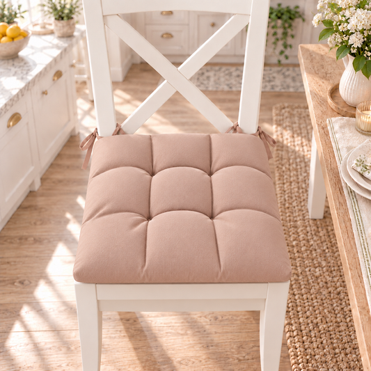 Coussins pour Chaises Housse de Chaise Shabby Chic Uni Rose Poudré