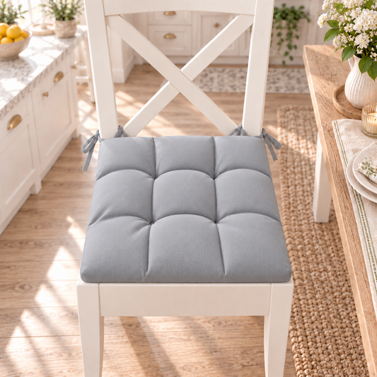 Kitchen Chair Cushions, Chair Cushions 6 Pieces Grey