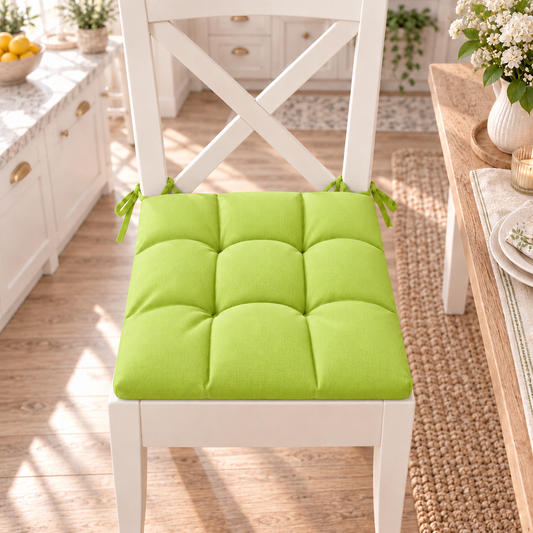 Kitchen Chair Cushions, Chair Covers 6 Pieces Light Green