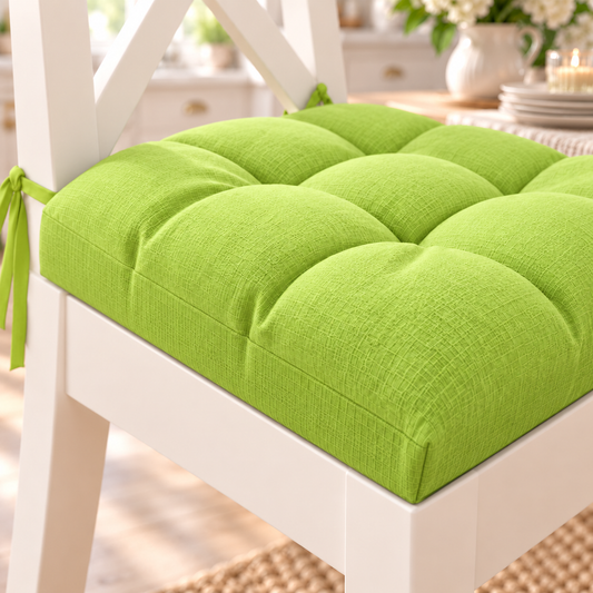 Kitchen Chair Cushions, Chair Covers 6 Pieces Light Green