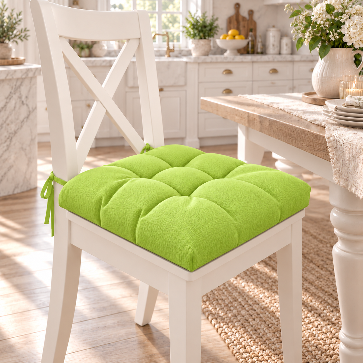 Coussins pour Chaises de Cuisine, Couvre-Chaises 6 Pièces Vert Clair