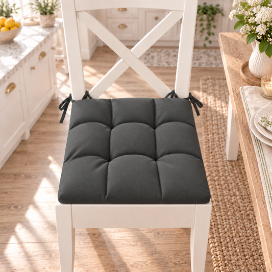 Kitchen Chair Cushions, Chair Cushions 6 Pieces Smoke Grey