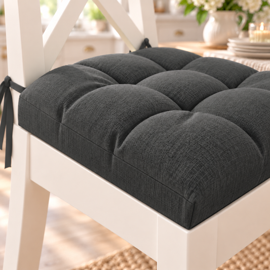 Kitchen Chair Cushions, Chair Cushions 6 Pieces Smoke Grey