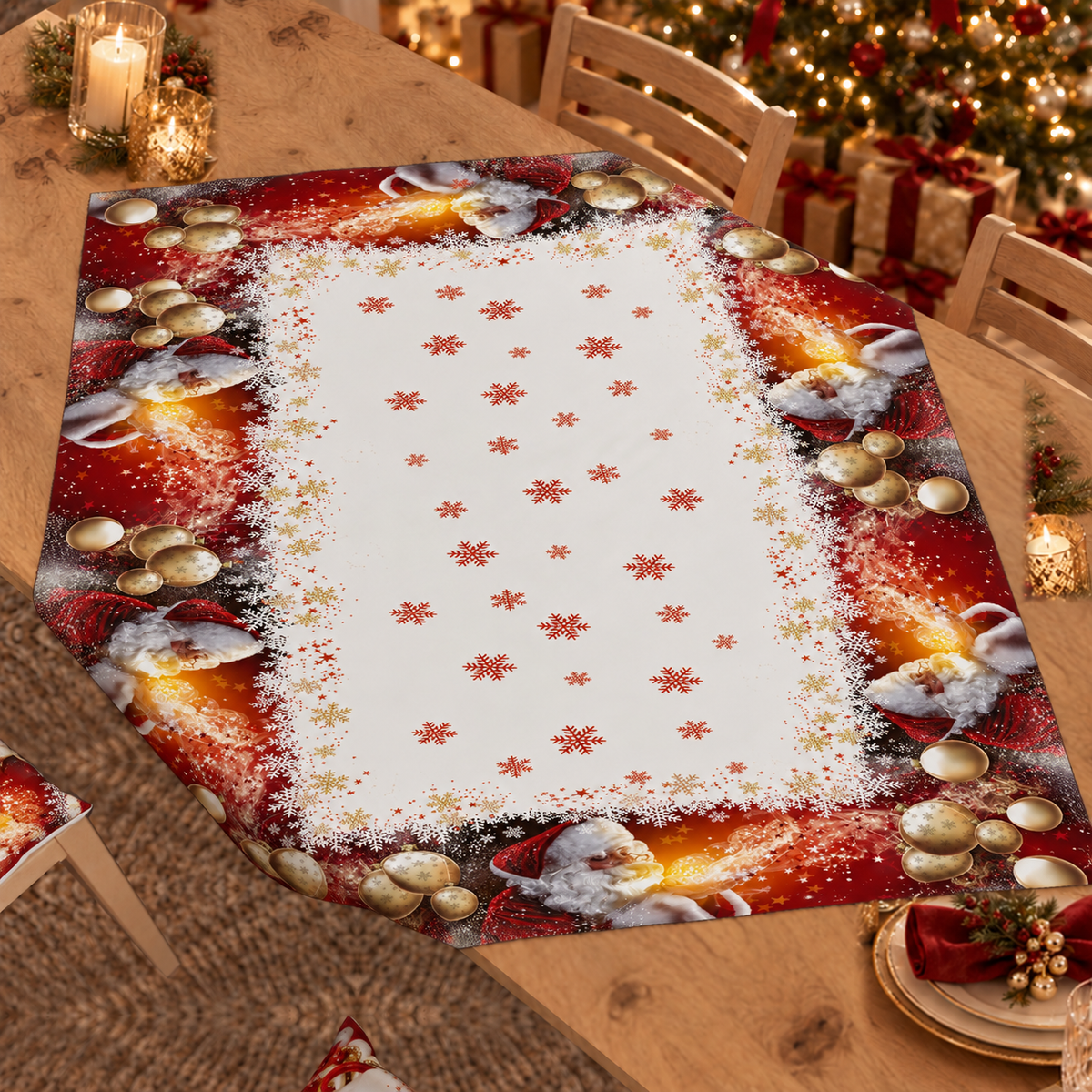 Centrotavola Natalizio per Cucina in Stampa Digitale Babbo Natale