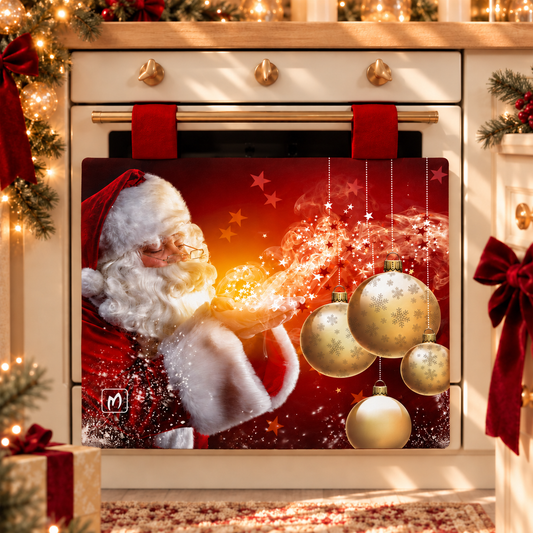 Copriforno Natalizio per Cucina in Stampa Digitale Babbo Natale