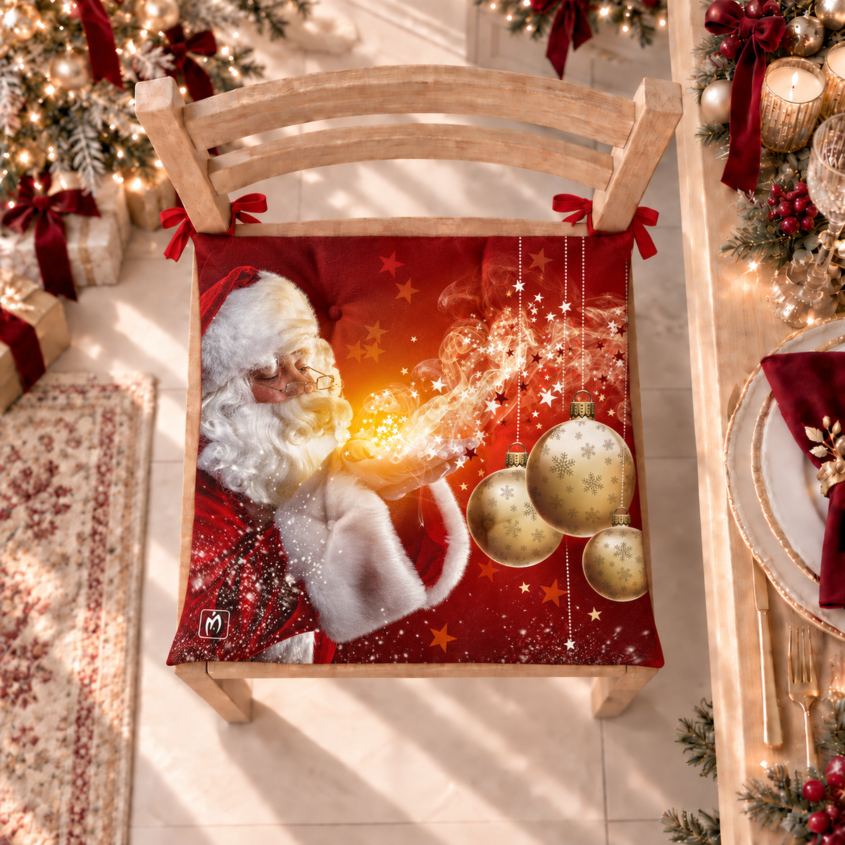 Cuscini per Sedie Natalizi Coprisedia Natalizi Babbo Natale