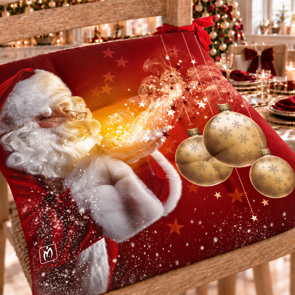 Cuscini per Sedie Natalizi Coprisedia Natalizi Babbo Natale