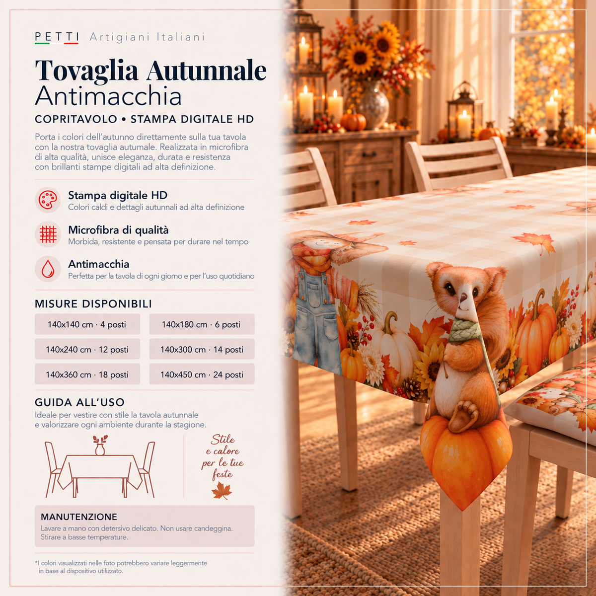 Tovaglia Autunnale Antimacchia in Stampa Digitale October