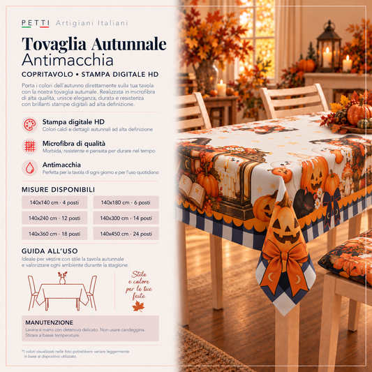 Tovaglia Autunnale Antimacchia in Stampa Digitale Witch