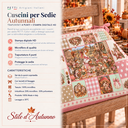 Cuscini per Sedie Coprisedia 6 Pezzi Pink Autumn