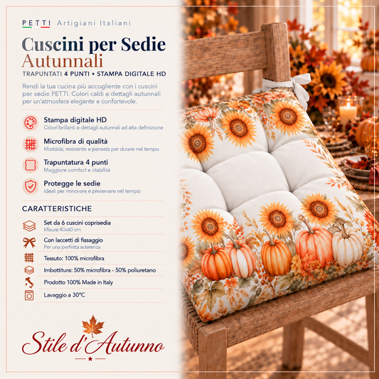 Coussins pour chaises Housses de chaise 6 pièces Pumpkin
