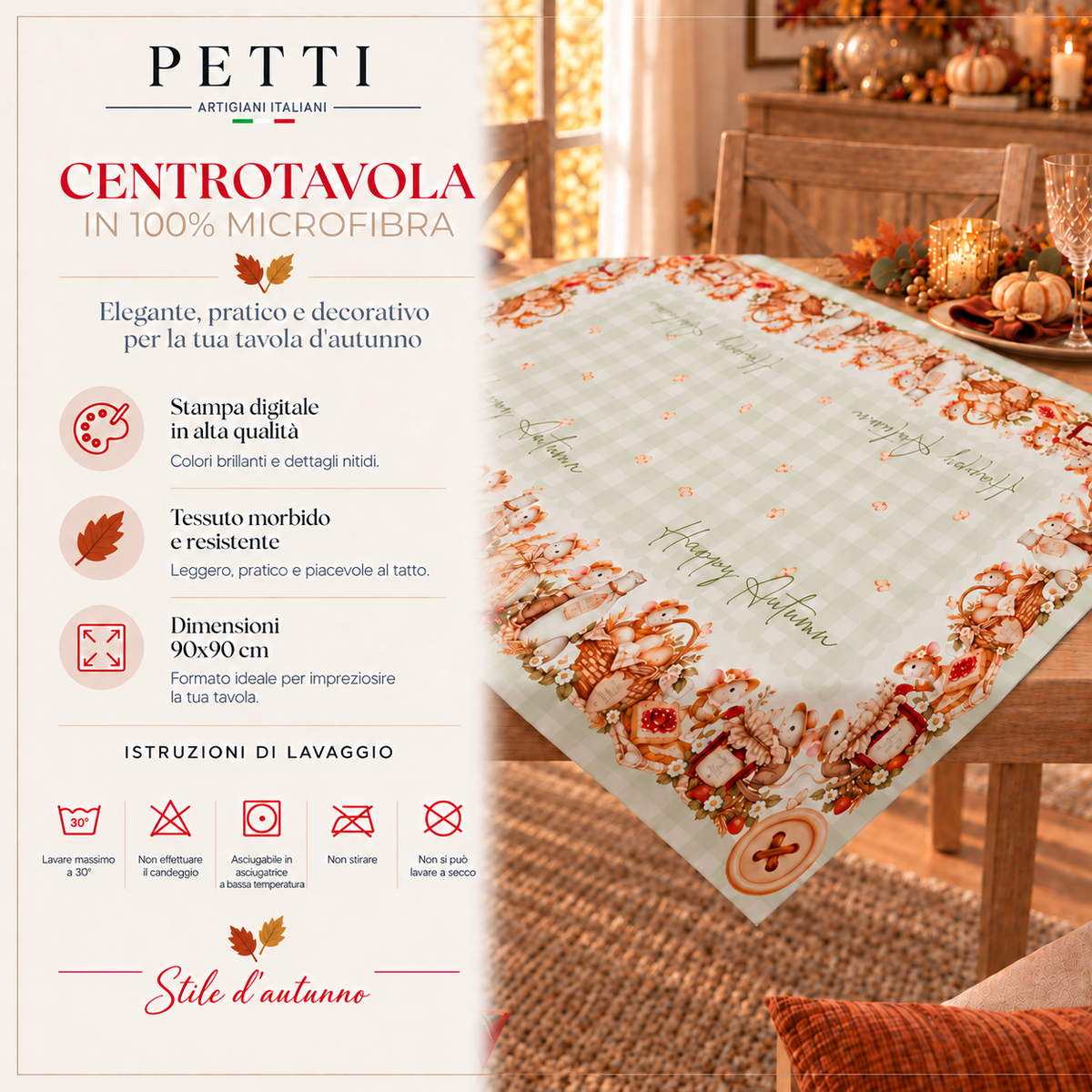 Centrotavola Moderno Cucina in Stampa Digitale Country