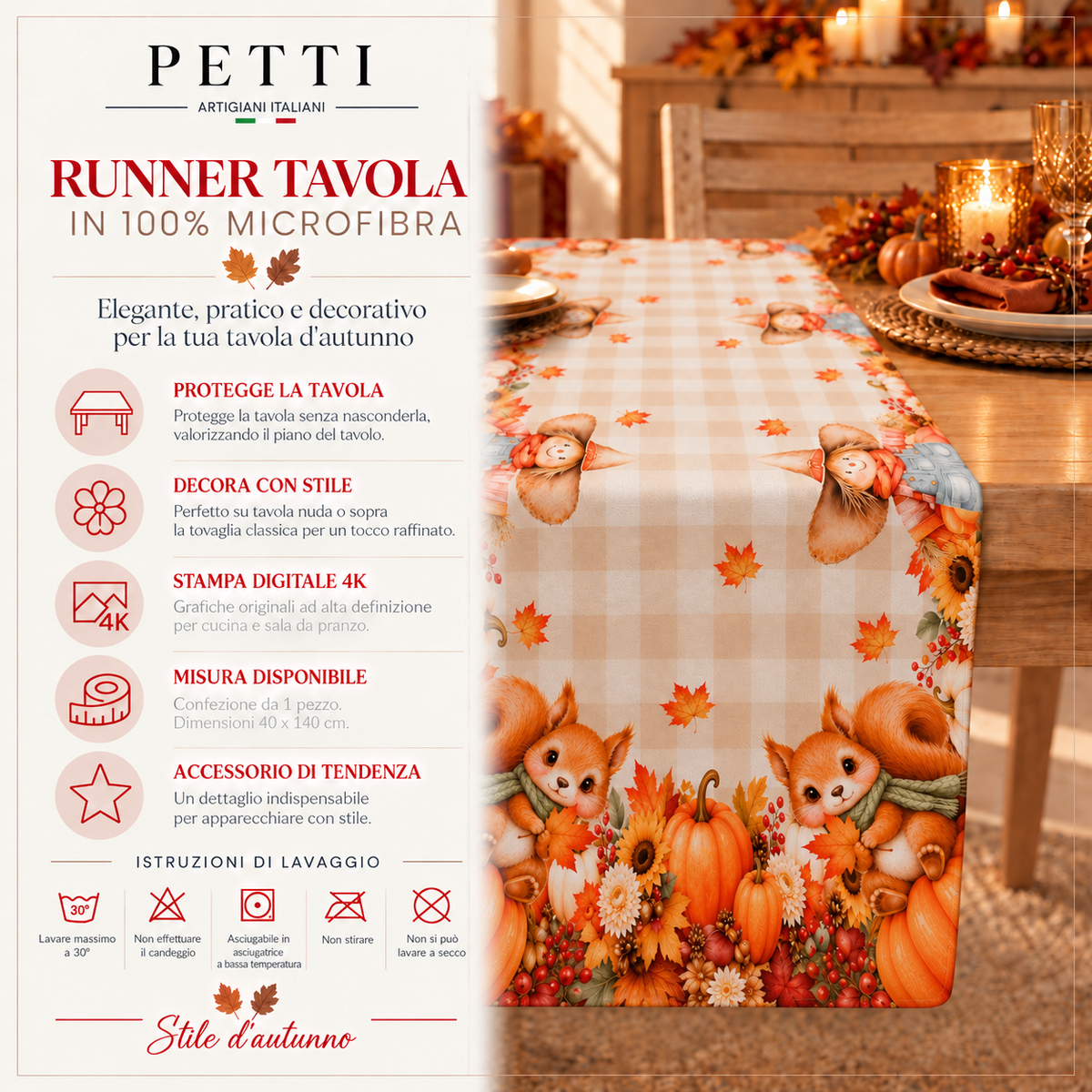 Runner Tavola, Tovaglia Runner, Runner Cucina October