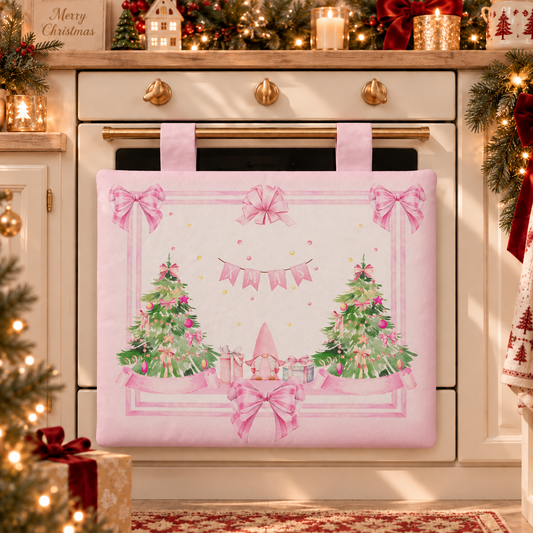 Housse de four de Noël pour cuisine en impression numérique Gnome Rose