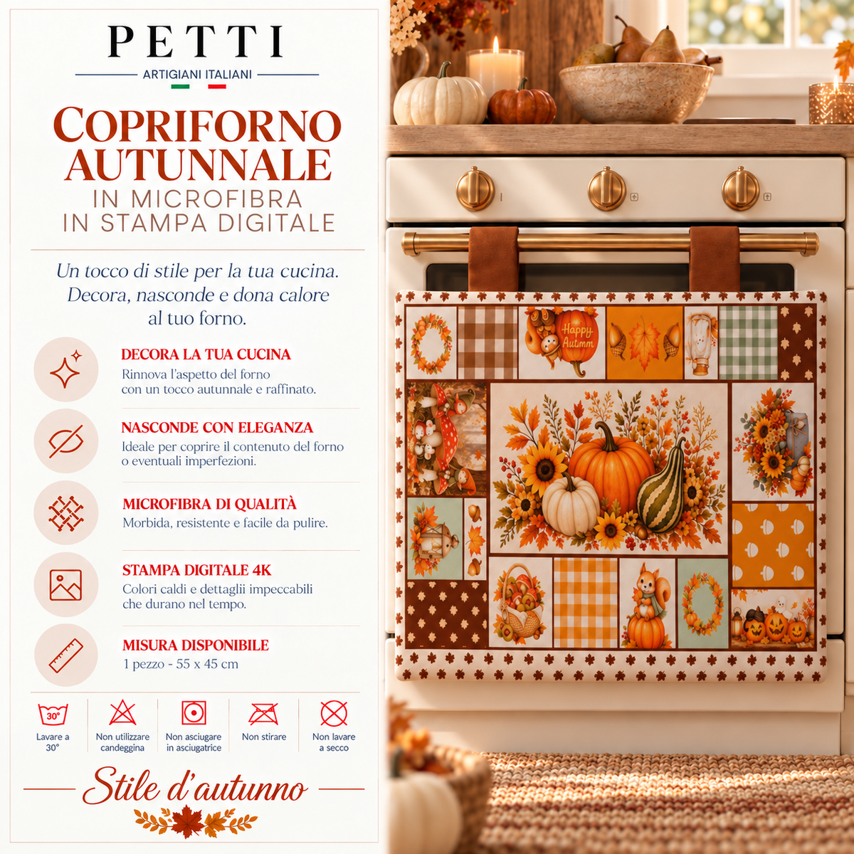 Copriforno per Cucina in Stampa Digitale Autumn