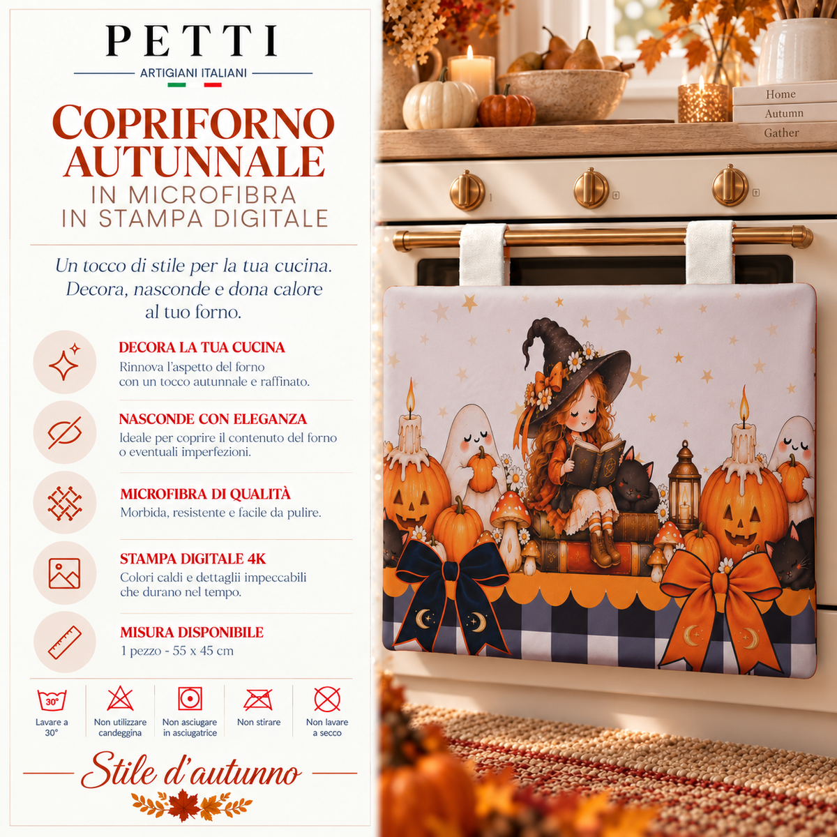 Copriforno per Cucina in Stampa Digitale Witch
