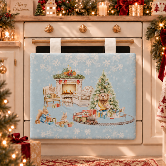 Housse de four de Noël pour cuisine en impression numérique Neige