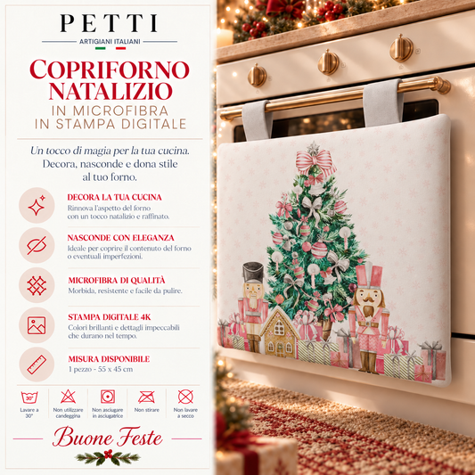 Housse de four de Noël pour cuisine en impression numérique Soldats de plomb roses