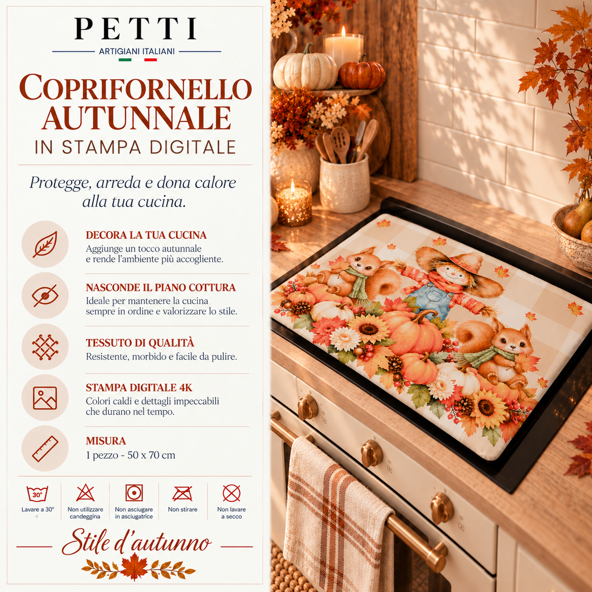 Coprifornello Coprifuochi Cucina in Stampa Digitale October