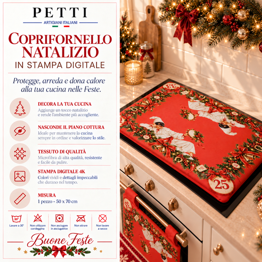 Coprifornello Natalizio Coprifuochi Cucina in Stampa Digitale Tombola