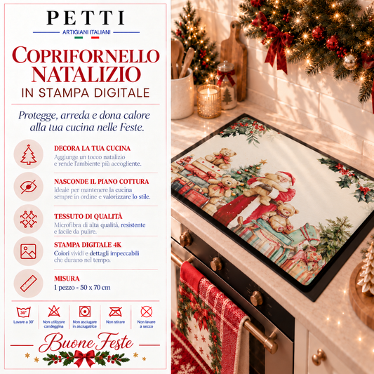 Housse de Plaque de Cuisson de Noël pour Cuisine en Impression Digitale Sweet Santa
