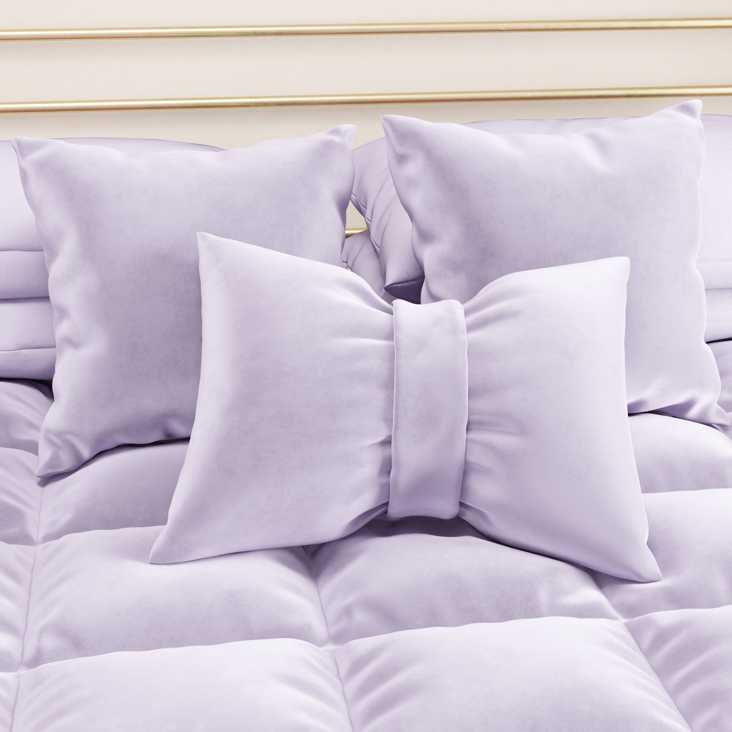 Coussins décoratifs en velours 2 pcs, coussins de canapé lilas