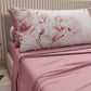 Lenzuola in Cotone, Completo Letto con Federe in Stampa Digitale Floreale Mar-25 Cipria Scuro
